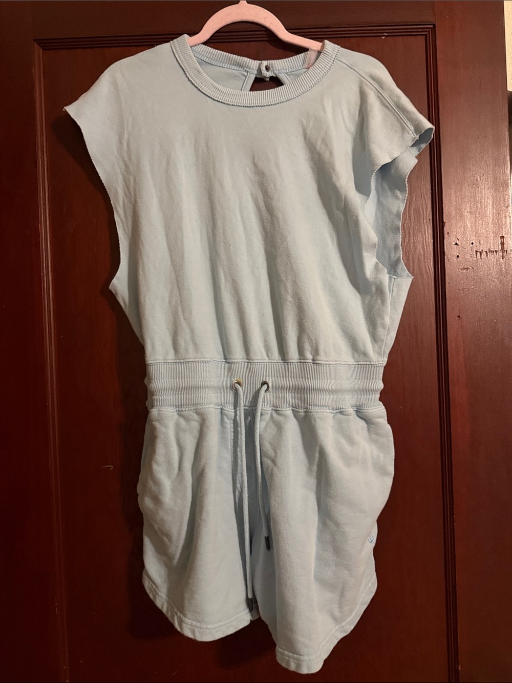 Free People Light Blue Sleeveless Romper